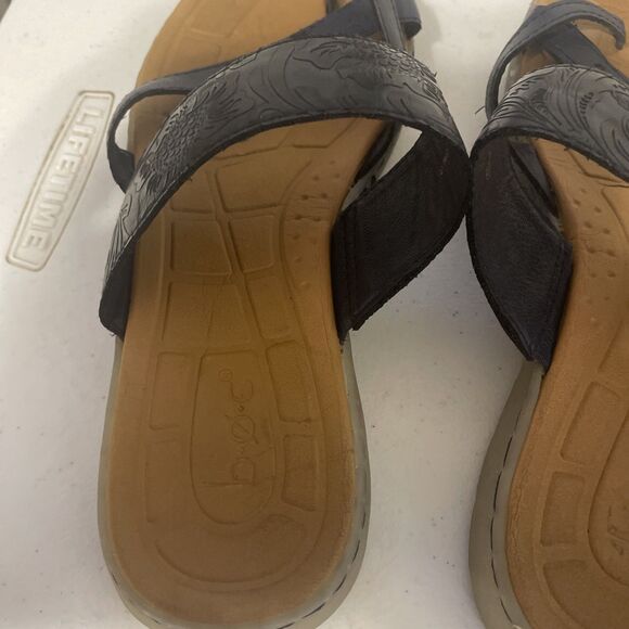 boc BORNVegan Leather Strappy Sandals Navy Blue Size 7 - Picture 12 of 14